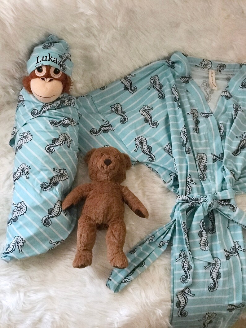 Maternity Robe and Swaddle Set. Mommy and Me Robe and Swaddle Etsy