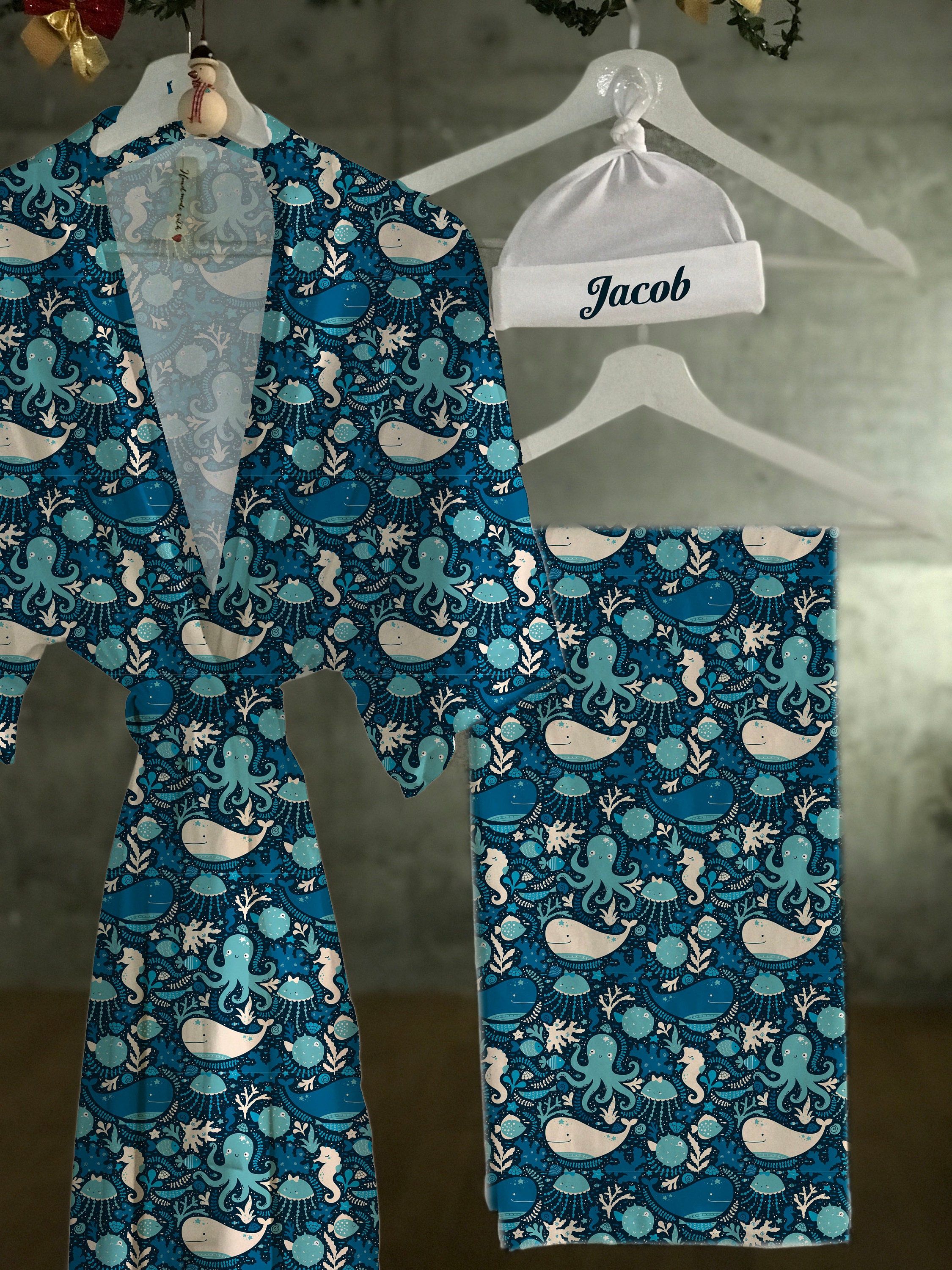 Mommy and Me Robe and Swaddle Set. Maternity Robe. Swaddle Set Etsy