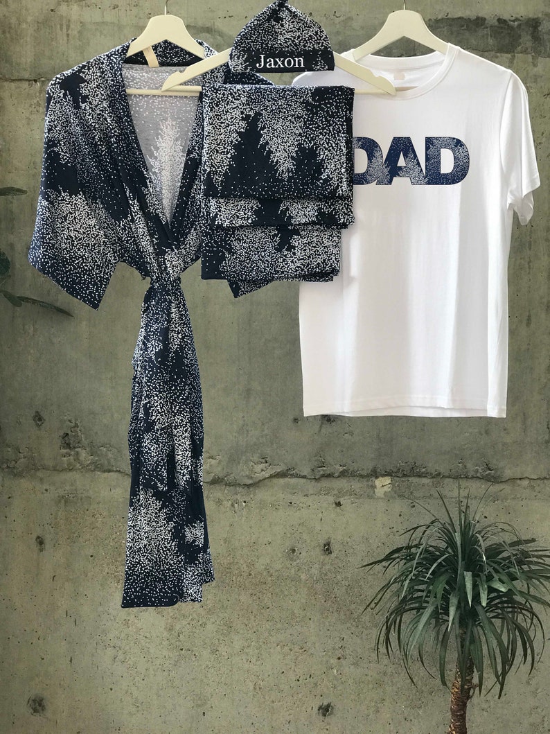 Mommy and Me Matching Robe and Swaddle Set Boy. Maternity Etsy