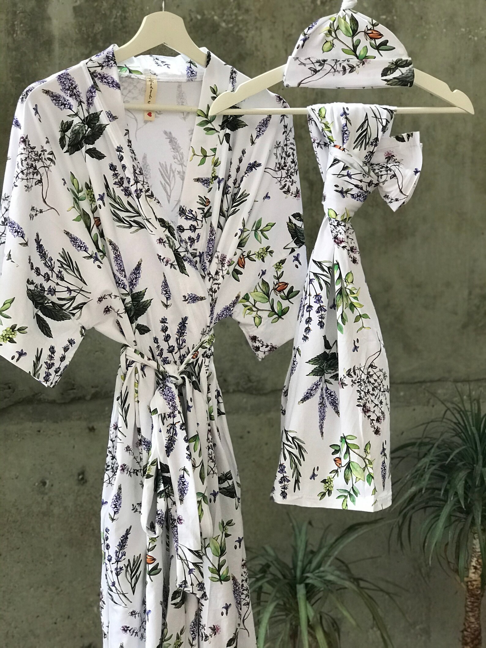 Matching Robe and Swaddle Set Girl. Mom Robe and Baby Swaddle Etsy