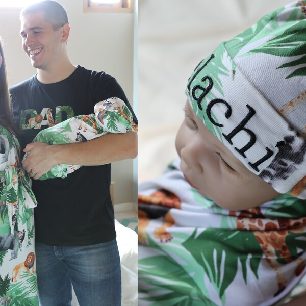 Delivery Robe and Swaddle Set Girl Etsy