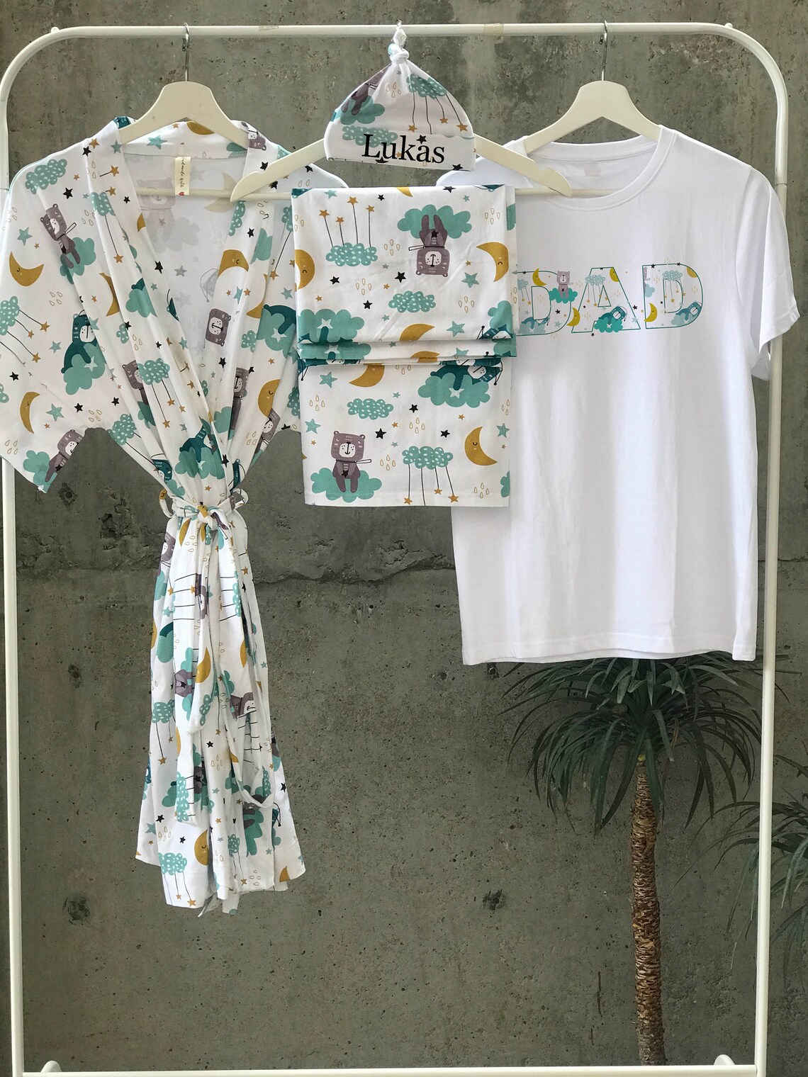 Mom and baby matching hospital outfits. Maternity Robe and Etsy