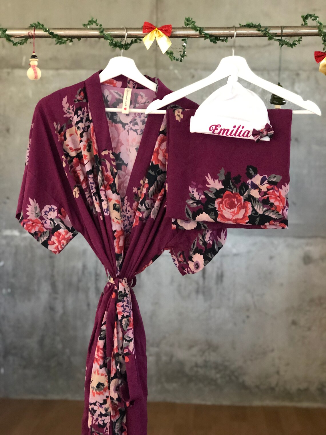 Mommy and Me Robe and Swaddle Set. Dad Shirt. Maternity Robe Etsy