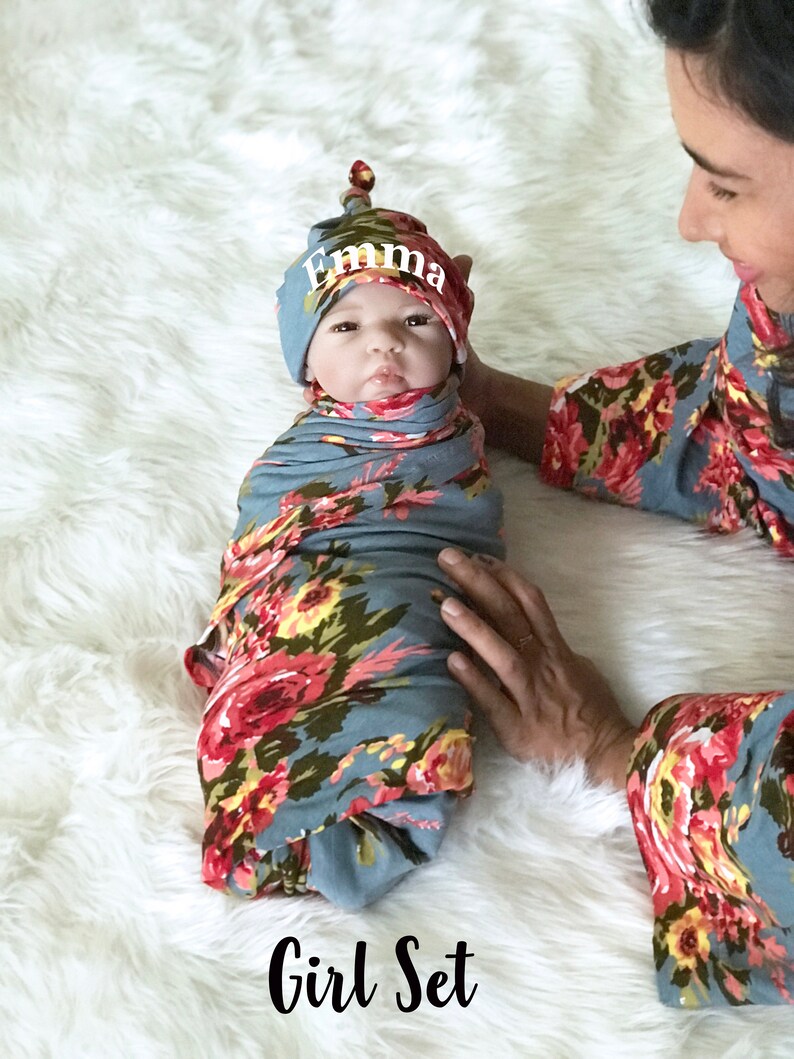 Maternity Robe and Swaddle Set. Mommy and Me Robe and Swaddle Etsy