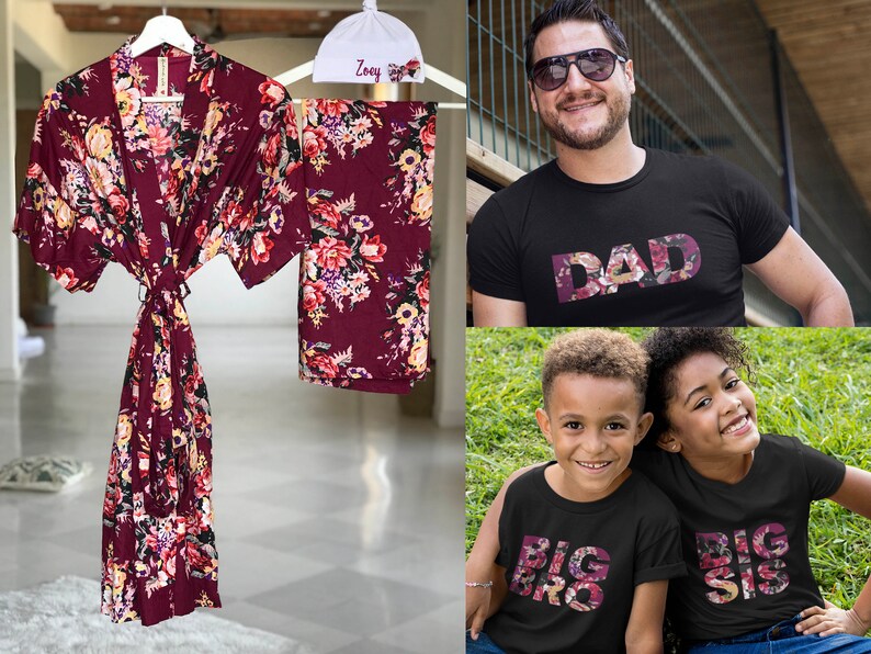 Mommy and Me Robe and Swaddle Set. Dad Shirt. Maternity Robe Etsy