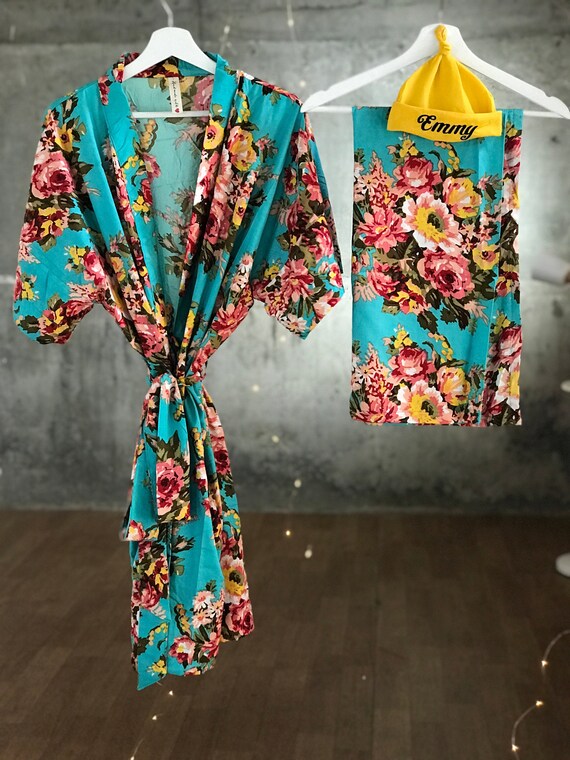 hospital robe and swaddle