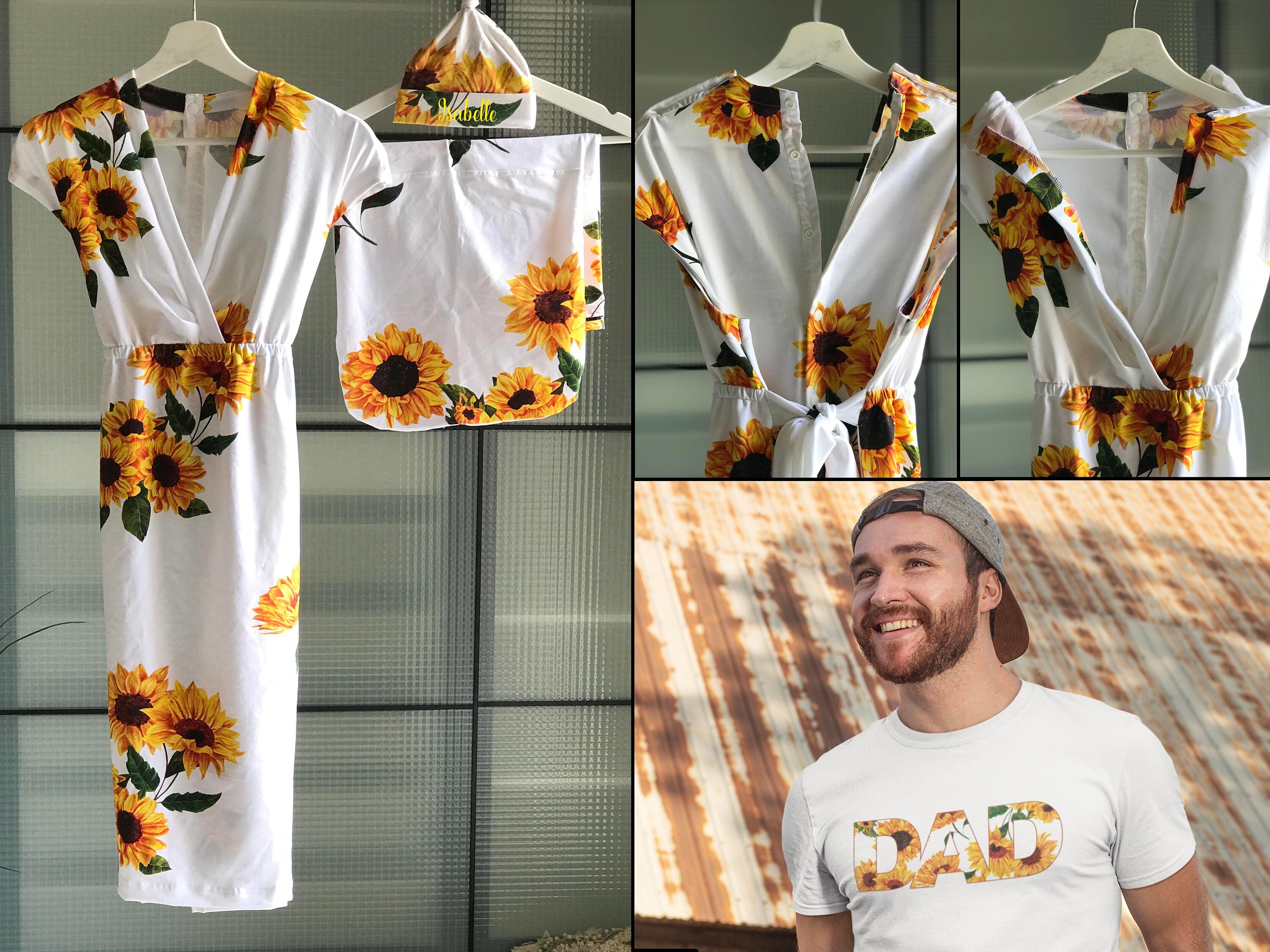 Sunflower robe and swaddle set hot sale