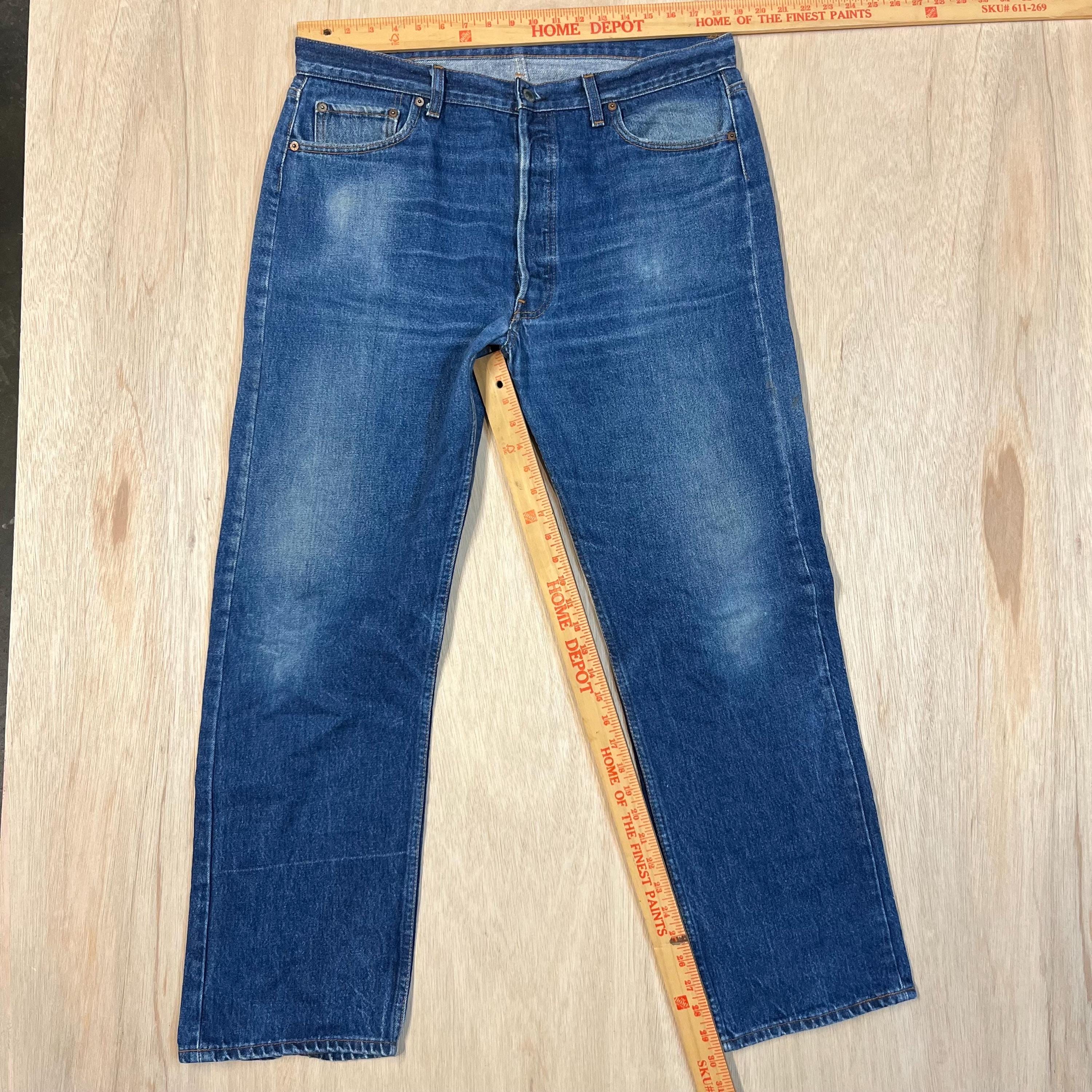 1990s Distressed Made in USA Levis 501 Jeans (37 X30) - Etsy