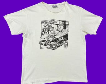 Vintage 1980s Ed Roth Rat Fink Party T-shirt