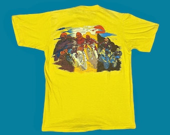 Vintage 1970s AAA Cycle Center Santa Ana Motocross Pocket T-shirt