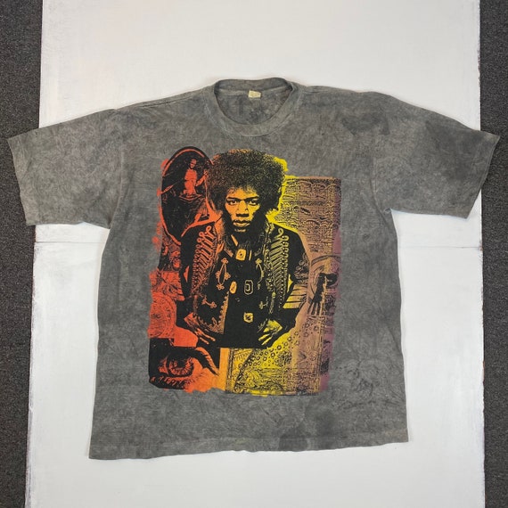 1990s Jimi Hendrix Big Print Hand-screened T-Shirt