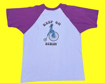 Vintage 1970s Keep On Bikin' T-shirt