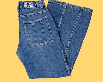 90s Kikwear Kikgirl Flared Raver Jeans