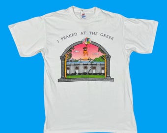 Vintage 1980s I Peaked At The Greek Grateful Dead Lot T-shirt