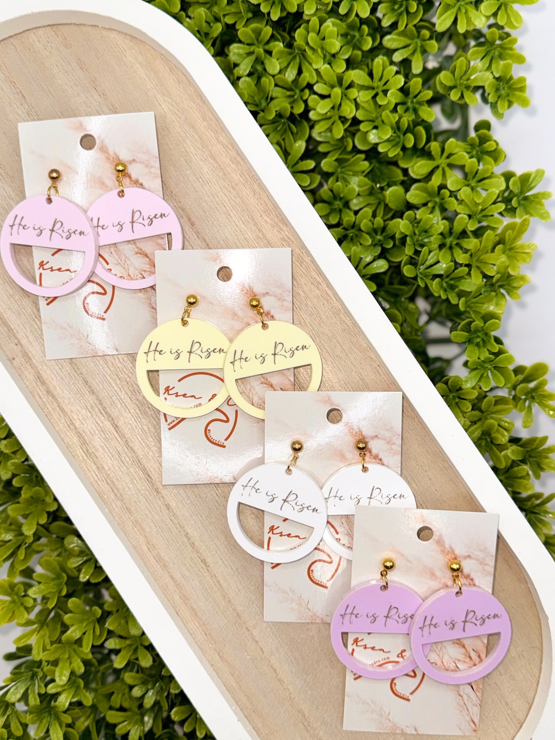 He is Risen Beaded Earrings main image 1