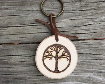 Tree of Life Peace Keychain