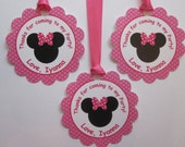 Minnie mouse thank you labels