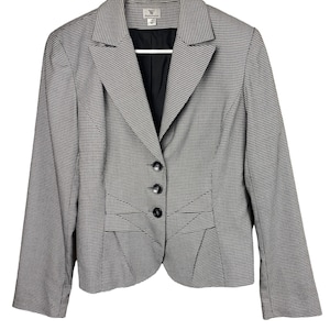 Worthington Houndstooth Blazer Jacket Womens size 10