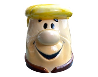 Barney Rubble 3D Face Ceramic Coffee Mug The Flintstones Vandor 1990 Hanna-Barbera