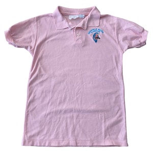 Deerfield Beach Elementary School Uniform Polo Shirt Pink Parrot Florida Child Large Youth Large