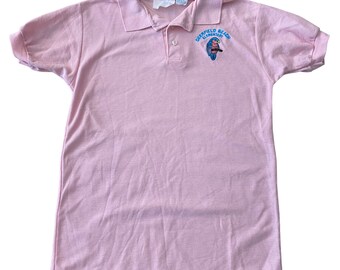 Deerfield Beach Elementary School Uniform Polo Shirt Pink Parrot Florida Child Large Youth Large