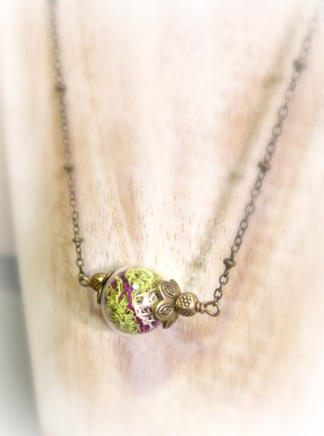 Real Moss Necklace Terrarium Necklace Nature Orb Necklace - Etsy
