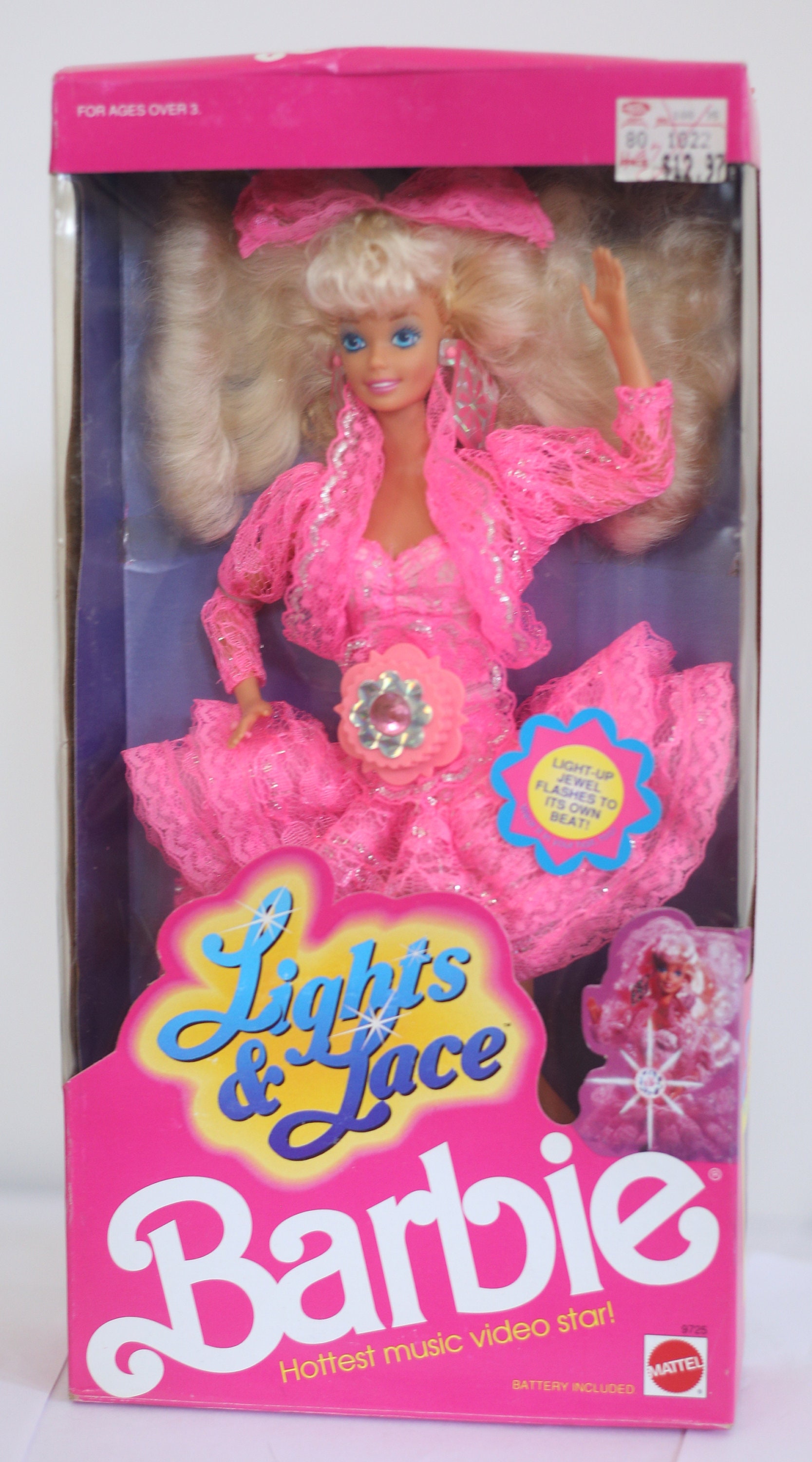 Vintage 1991 Mattel Lights and Lace Barbie, Factory Sealed Barbie