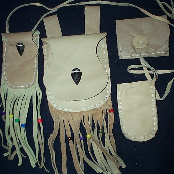 Mountain man, Arrowhead,  leather bag set