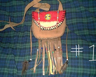 Rendezvous , Mountain Man, Beaver tail, leather Possible bag