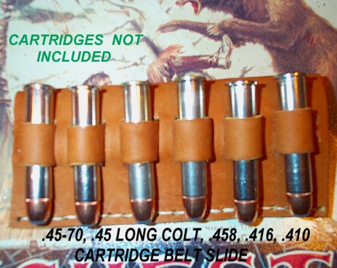 Leather Cartridge Belt Slide Holder .4570 .444 .450 .416 Etsy