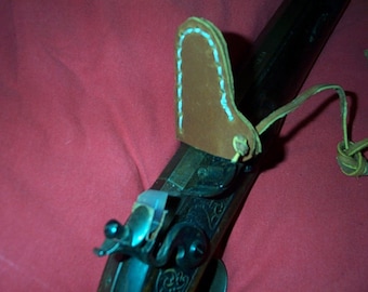 Flintlock, Leather,  Frizzen Covers.