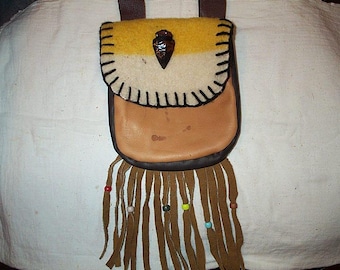 Mountain man, Arrow point, Rendezvous, leather belt bag
