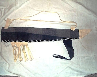 Primitive archer, wool arrow quiver, 26" long