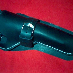 Funda para revólver de mano derecha, de vaquero, de gran calibre y con pólvora negra, cañón de 6&quot; a 7&quot;