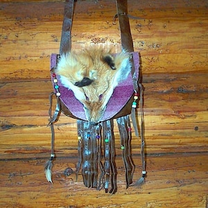 Rendezvous, Mountain Man, Red Fox  leather Possible bag
