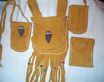 Mountain man, Arrowhead,  leather bag set