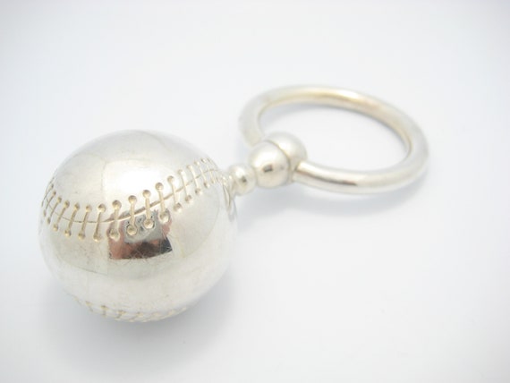 Tiffany & Co. Sterling Silver Baseball Single Barbell Baby - Etsy