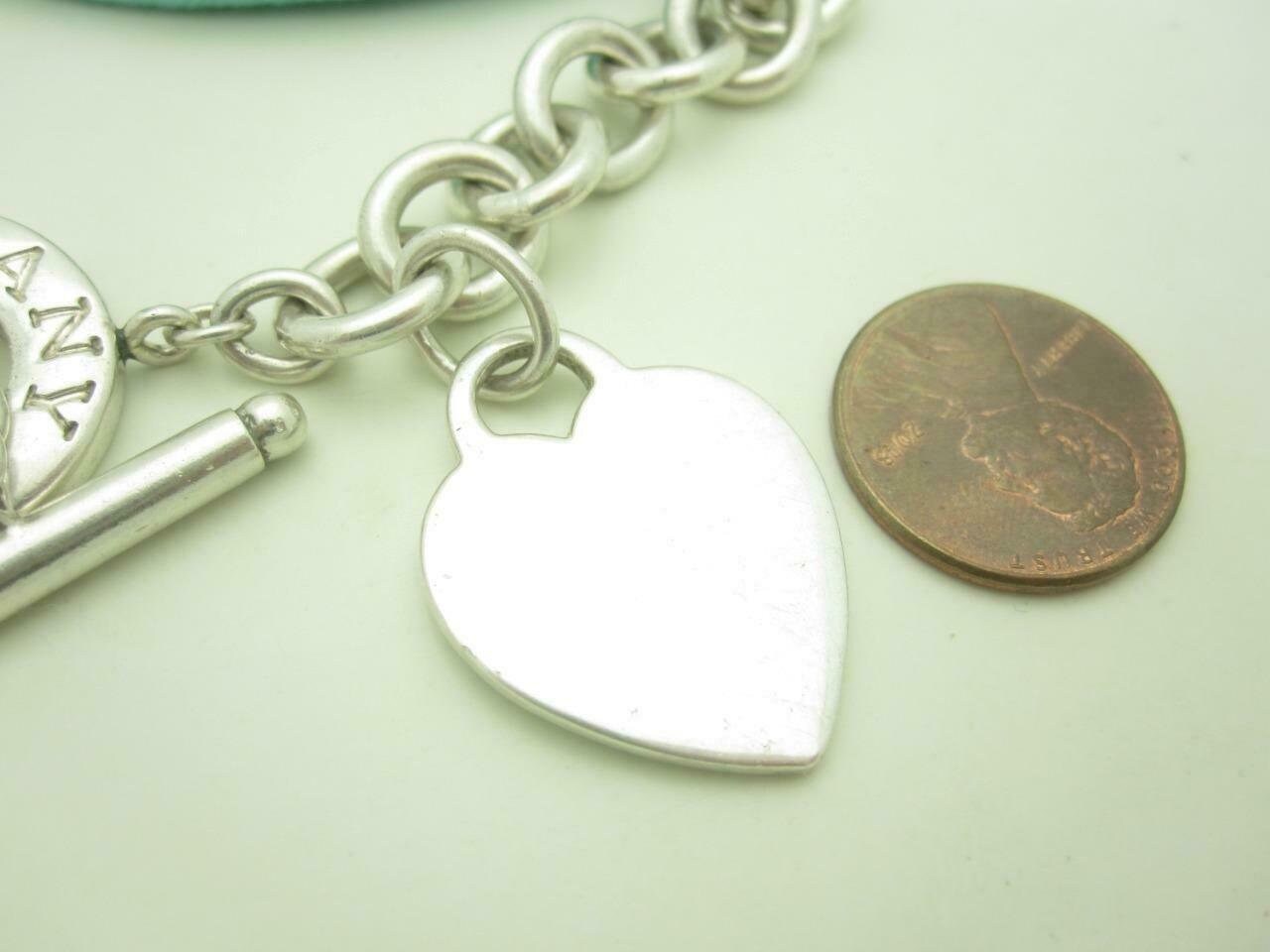 Tiffany & Co. Sterling Silver Heart Tag Toggle Necklace Tiffany Link -  66mint Fine Estate Jewelry