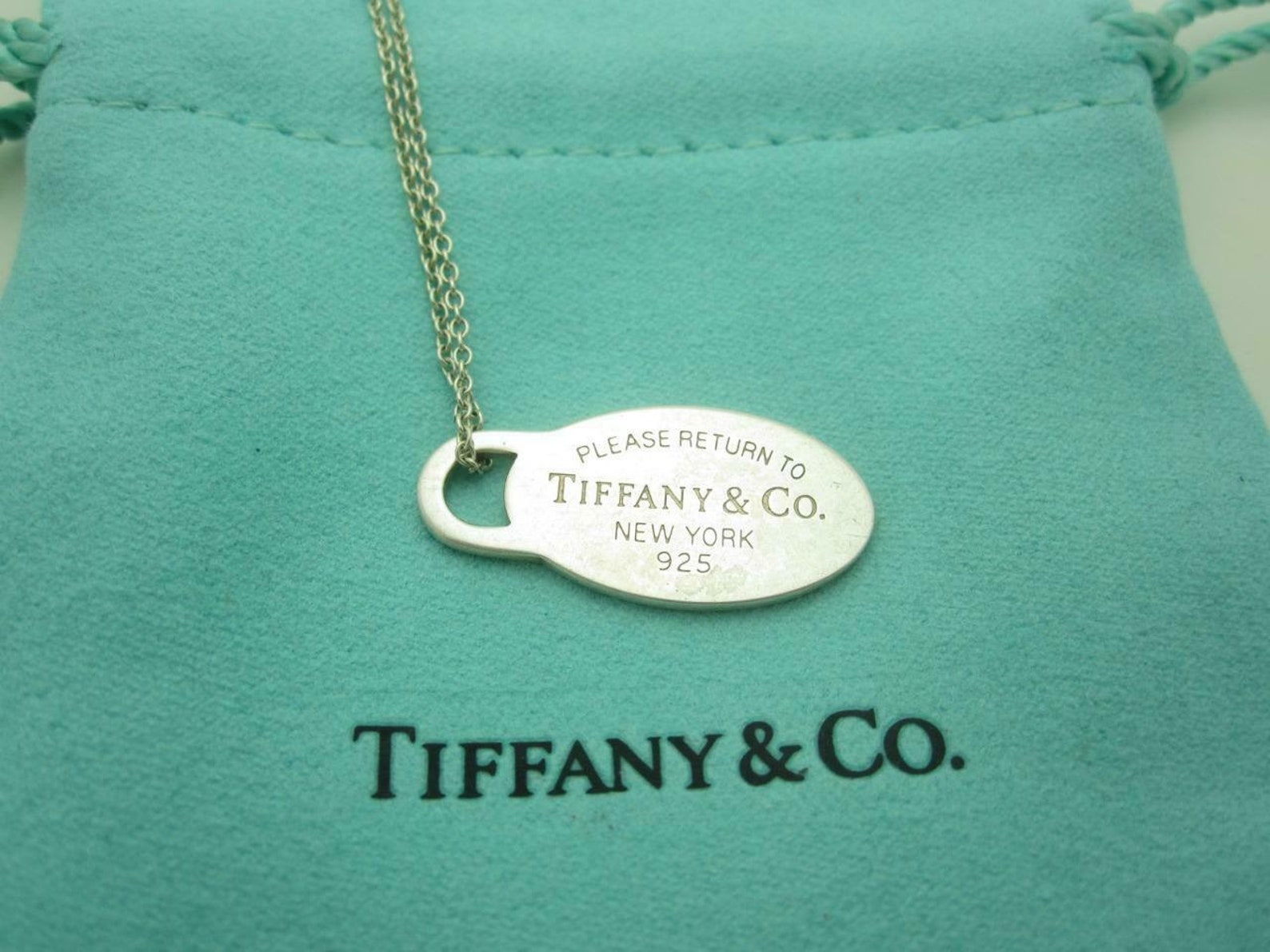 Please Return to Tiffany & Co. Sterling Silver Small Oval Tag - Etsy