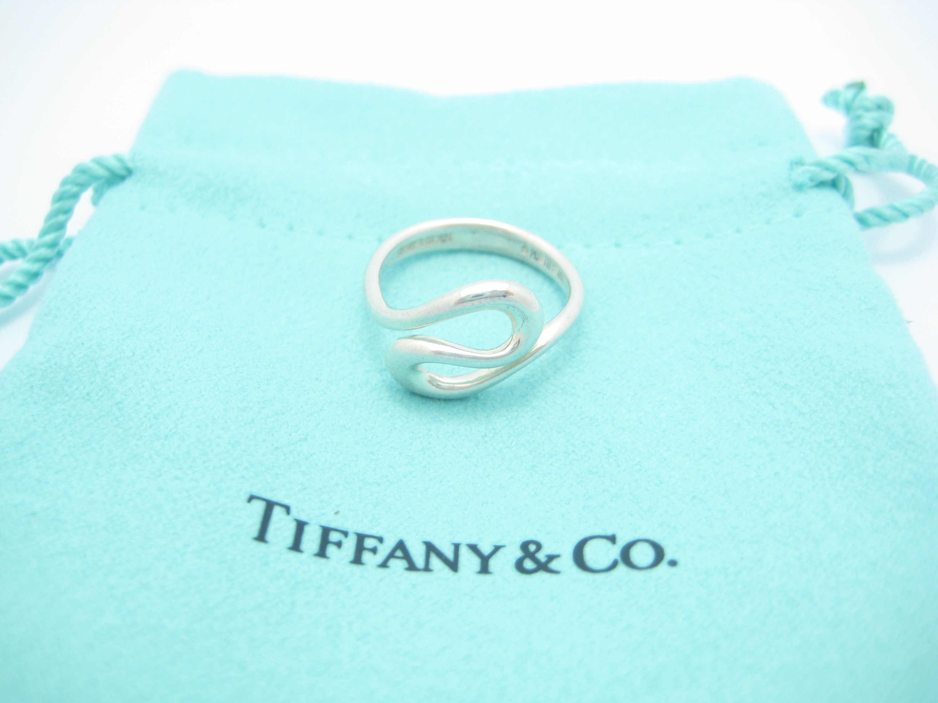 Tiffany & Co. Scarf Ring Sterling Silver House Heart Motif