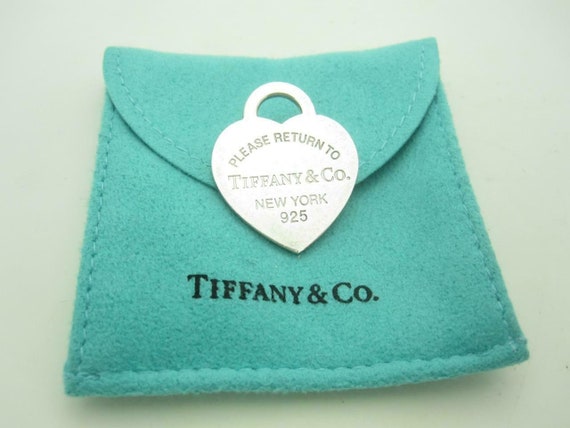 Please Return to Tiffany & Co. Sterling Silver Large Heart Tag | Etsy