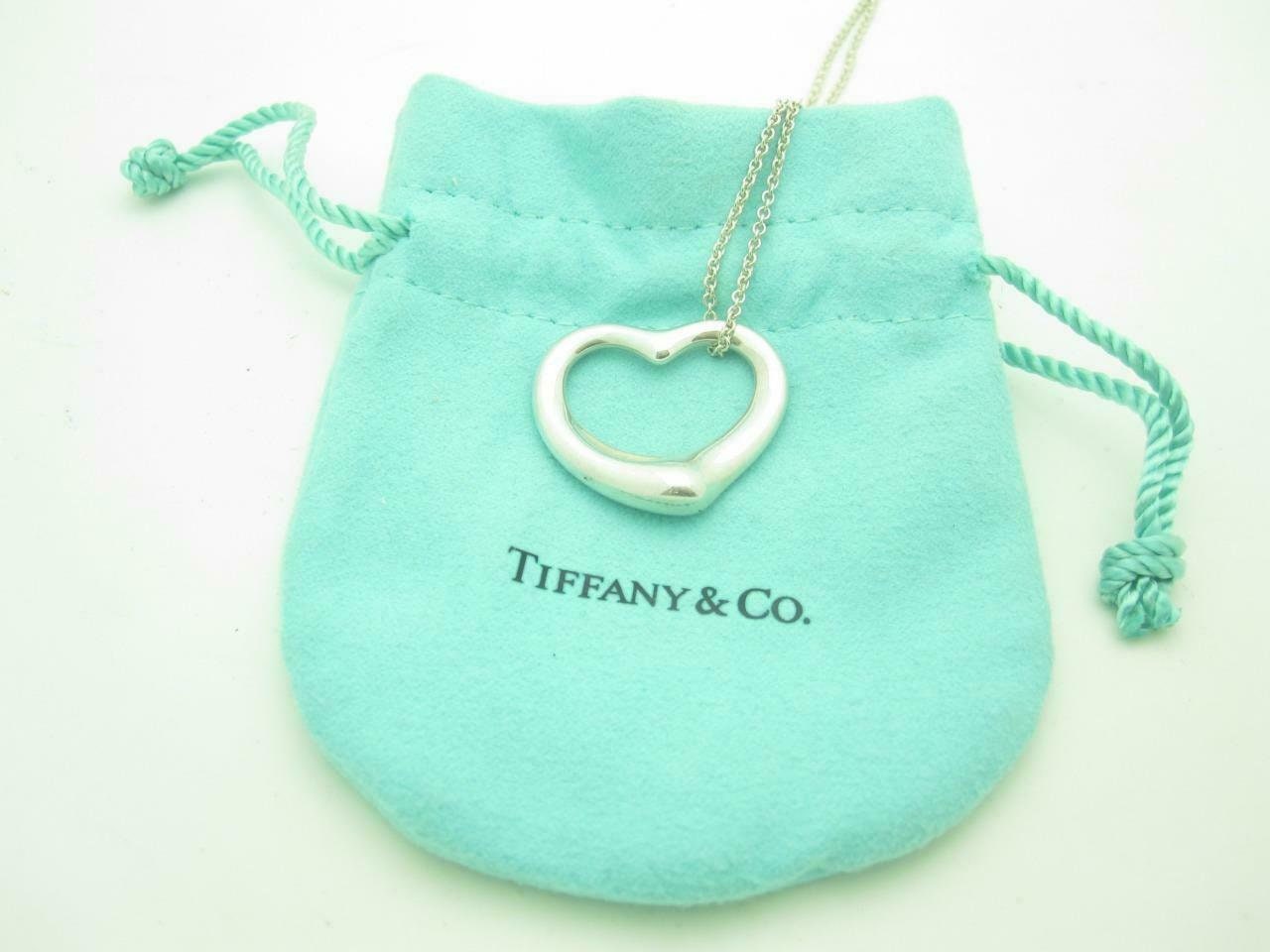 Tiffany & Co Extra Large Elsa Peretti Hallmarked Heart Padlock Pendant  Vintage