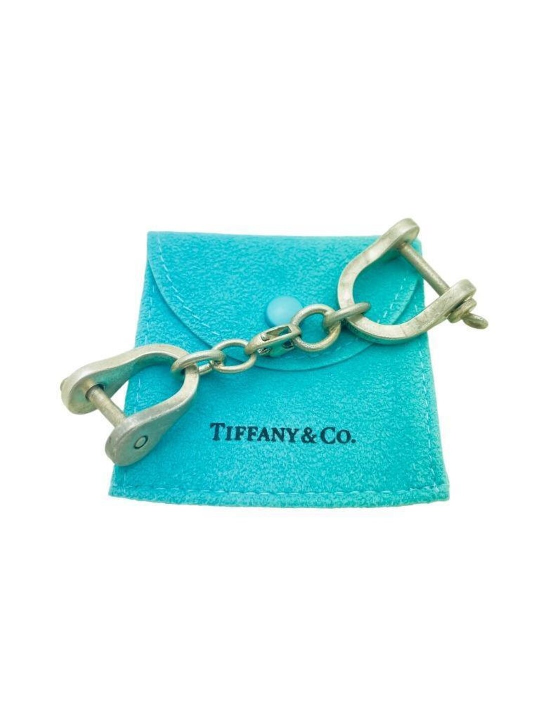 Tiffany & Co. Sterling Silver Shackle Key Ring Pouch Etsy