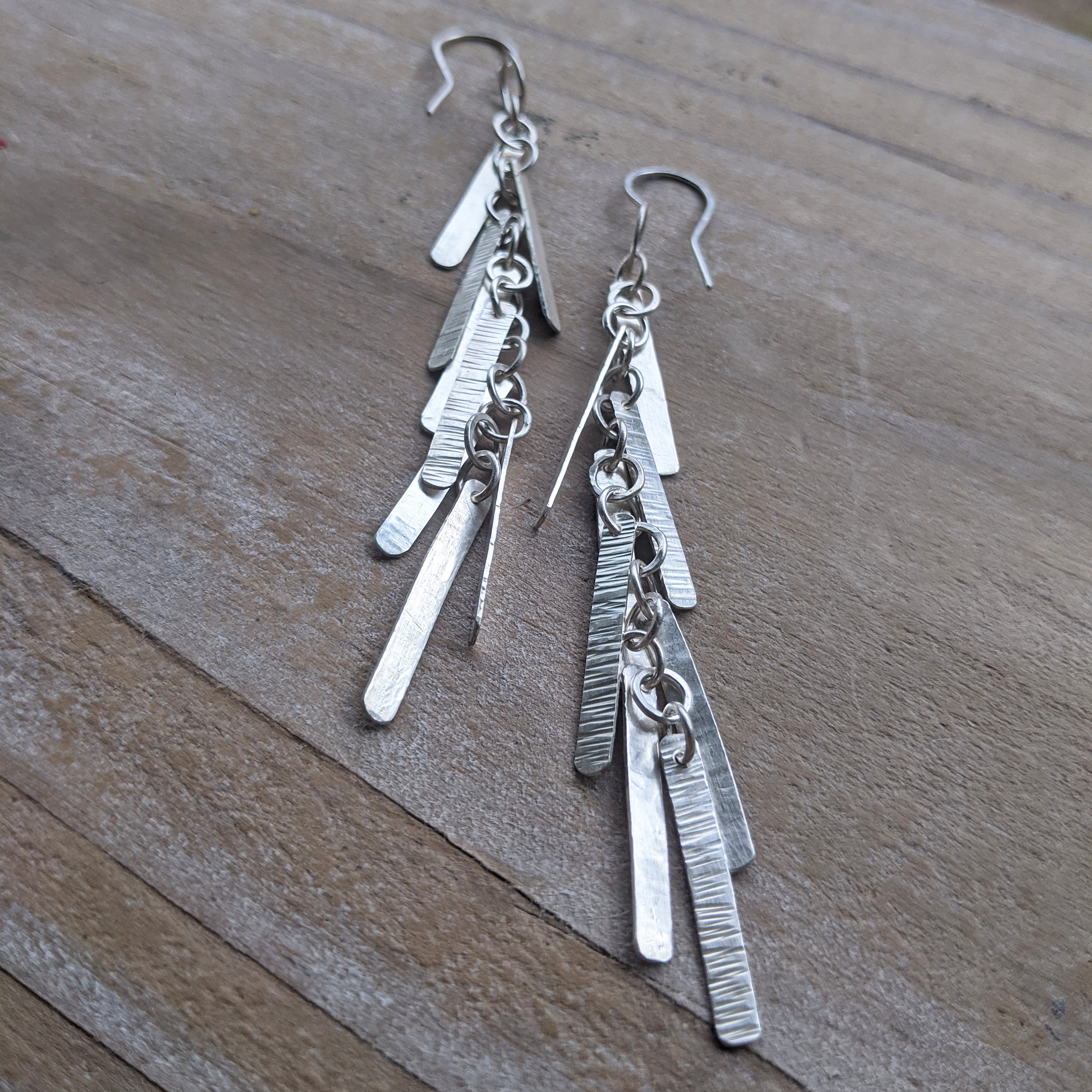 waterfall earrings silver