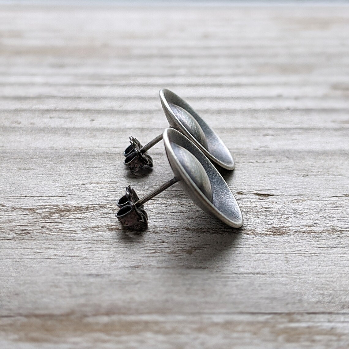 Oxidized silver stud earrings Clearance