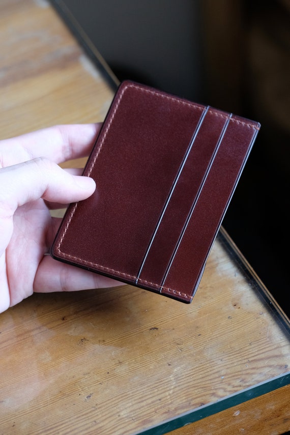 Japanese Shell Cordovan Card Wallet 01 Slim Wallet - Etsy