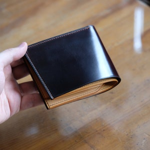 MILDY HANDS - SW01COIN (Cordovan de concha de Horween) Borgoña/Natural