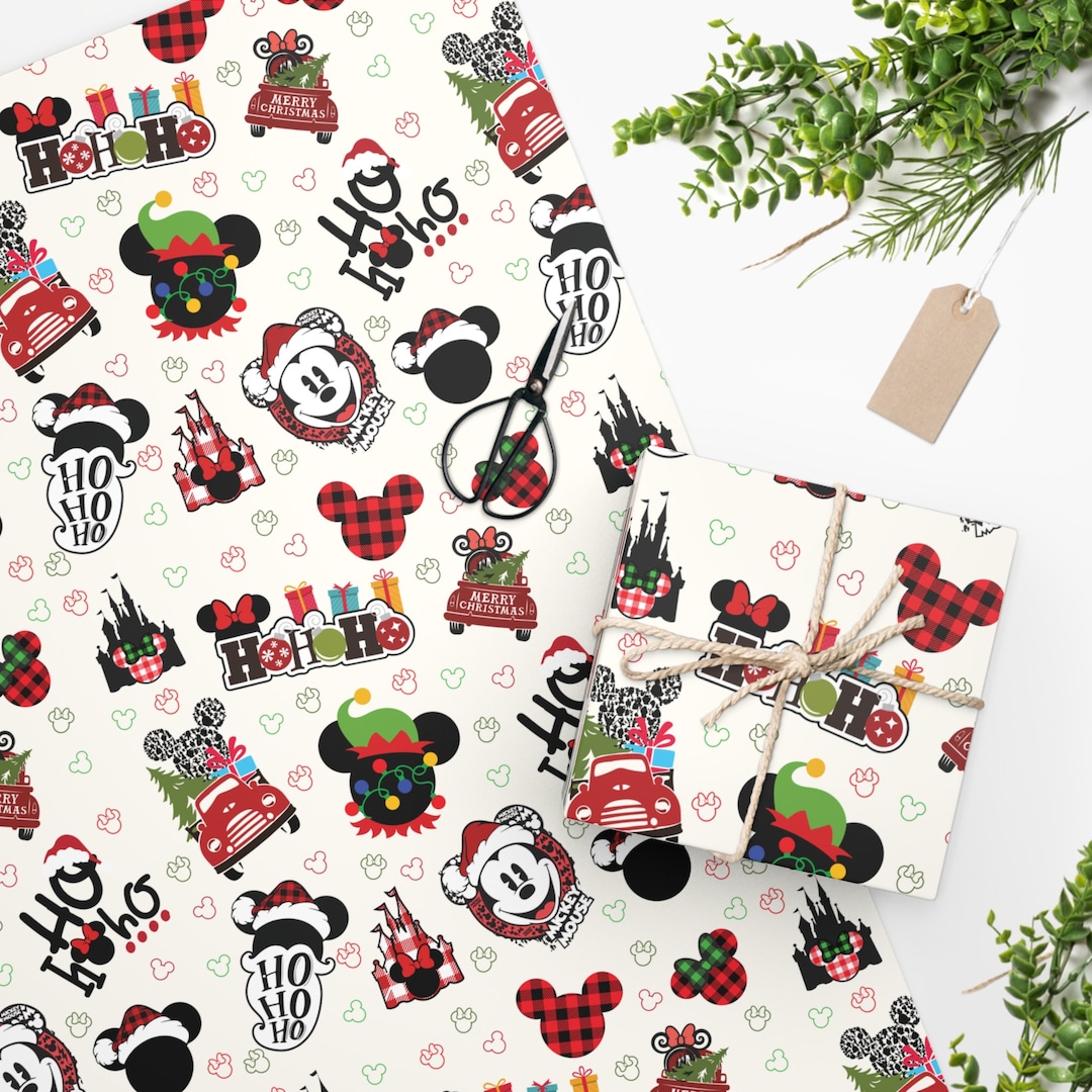Boutique Disney Holiday Wrapping Paper Christmas Wrap Disney Christmas Wrapping Paper Disney