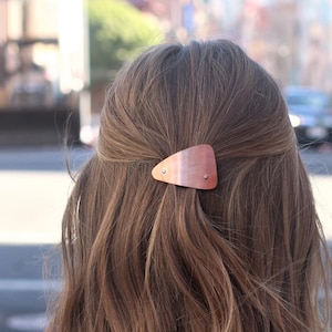 Minimalist hair accessories brass hair clip gold hair barrette silver hair pins geometric hair clip metal hair barrette copper hair clip