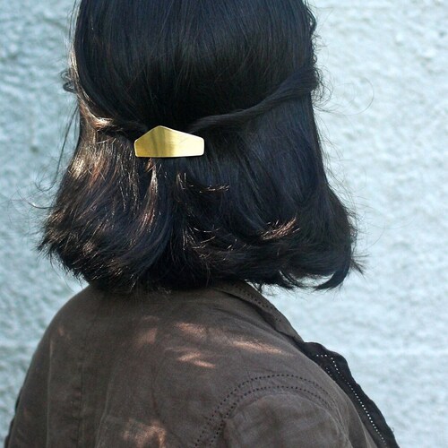 Metal Hair Clip Brass Hair Barrette Minimalist Hair Clip - Etsy Metal Hair Clip Brass Hair Barrette Minimalist Hair Clip - Etsy